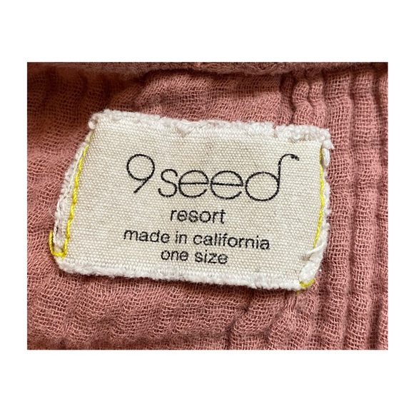 9seed Caftan Featuring On Seam Pockets Raw Edges Gauze Maxi Cotton Dress - Picture 7 of 8